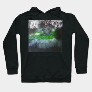 Life Out of Darkness Dark Fantasy Mysterious Figure Acrylic Painting Hoodie